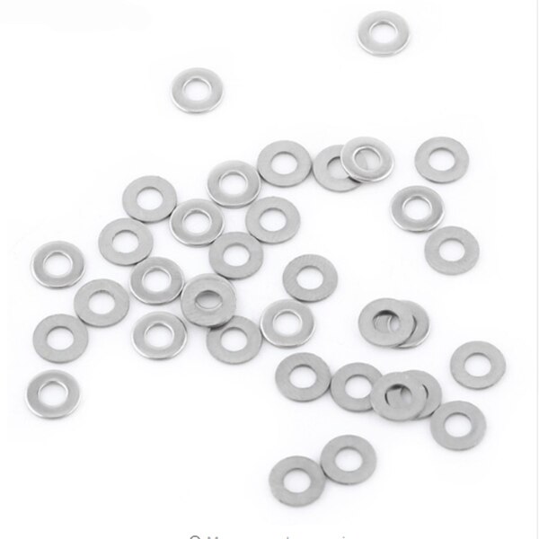 20pcs M8 304 Stainless Steel Flat Plain Washer Spacer Silver Tone