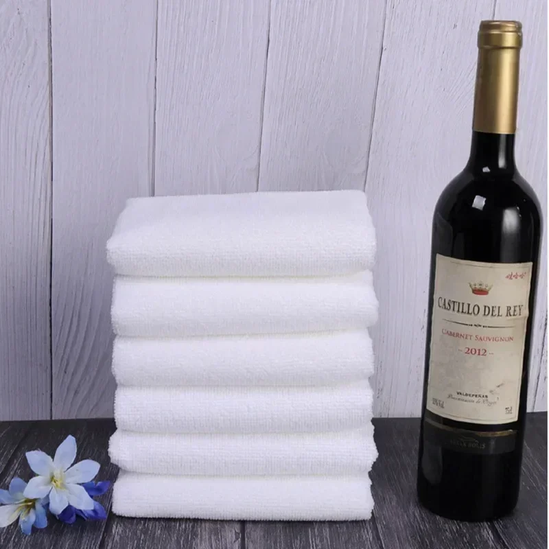 Toalla facial de tela de microfibra suave blanca, Toalla de baño para Hotel, paños de lavado, toallas de mano, toalla de limpieza multifuncional portátil, 5-10 Uds.