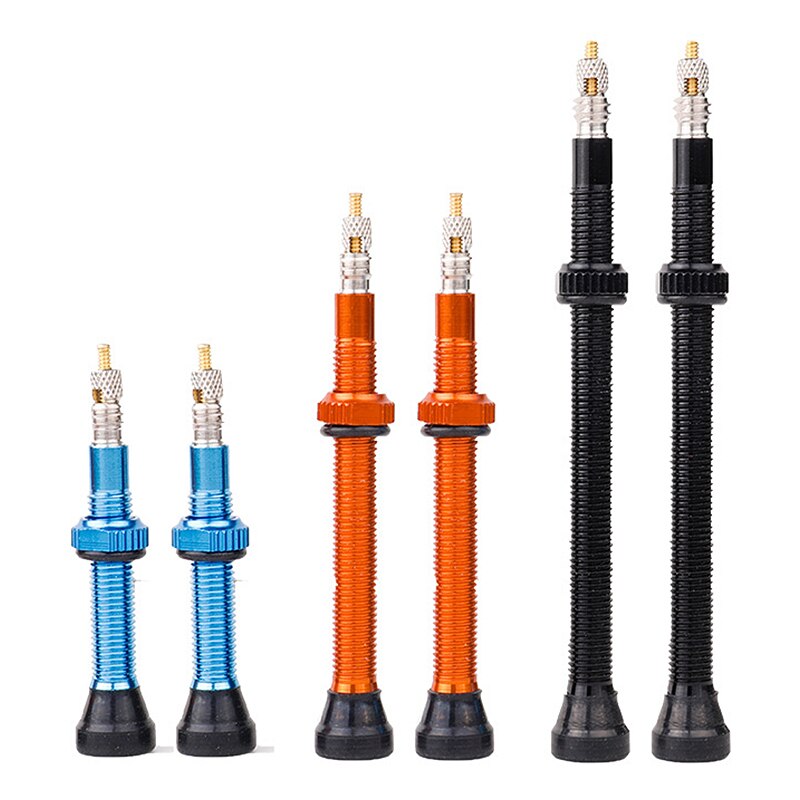 Fiets 1 Paar 40/60/80Mm Valve Voor Road Mtb Fiets Tubeless Banden Messing Kern Legering Stem tubeless Kit Compatibel