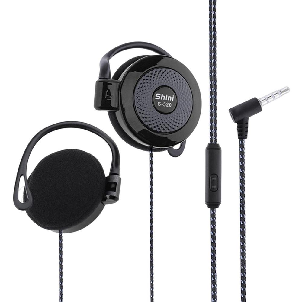 Draad Sport Oortelefoon Voor Shini S-520 3.5mm Stereo Mp4 Oorhaak Game Sport Leisure Mobiele Telefoon Universele Oorhaak headsets