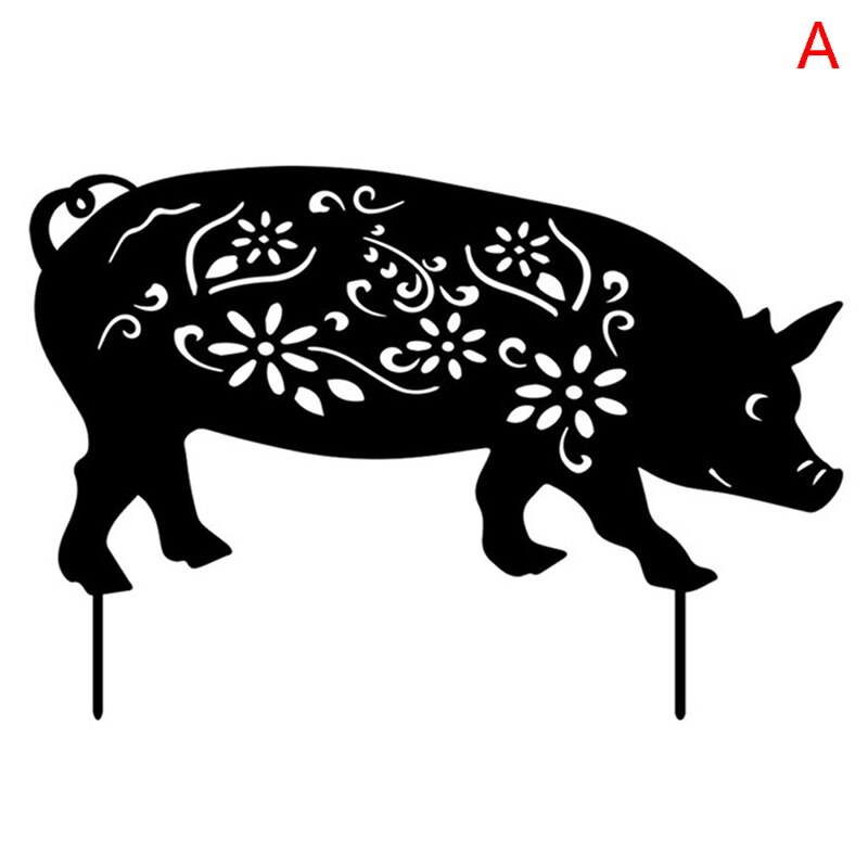 1pc Pig Yard Decor Lawn Stakes Gardening Ornaments Acrylic Yard Decor: A