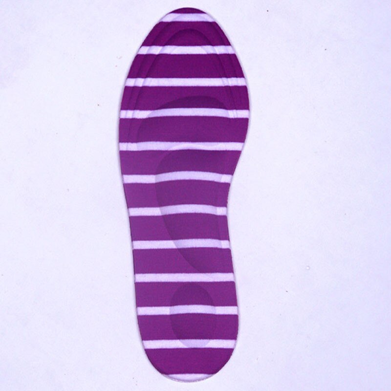 3D plantillas de masaje de espuma de memoria suave cuidado de los pies zapatos de tacón alto zapatos de esponja cojín de absorción de golpes almohadilla de zapato: Purple