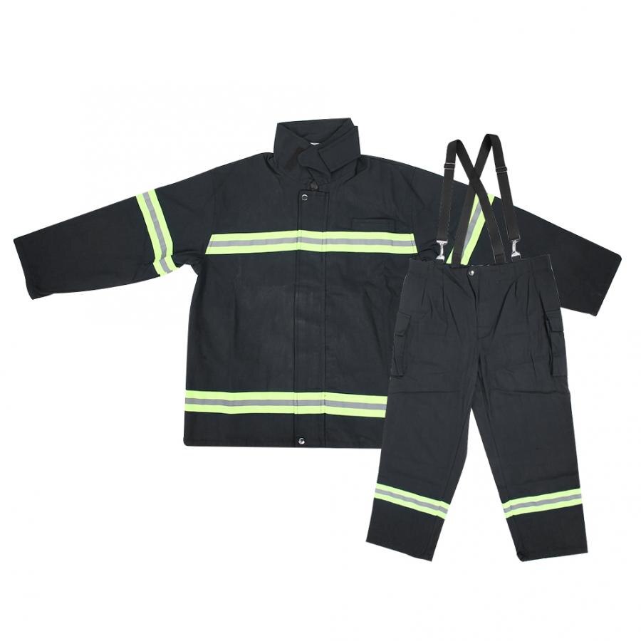 Feuer ausrügestochen Flammschutzmittel Feuerfeste Hitzebeständigen Feuerwehr Schutz Kleidung Reflektierende Mantel Hosen Feuer Beständig Kleidung