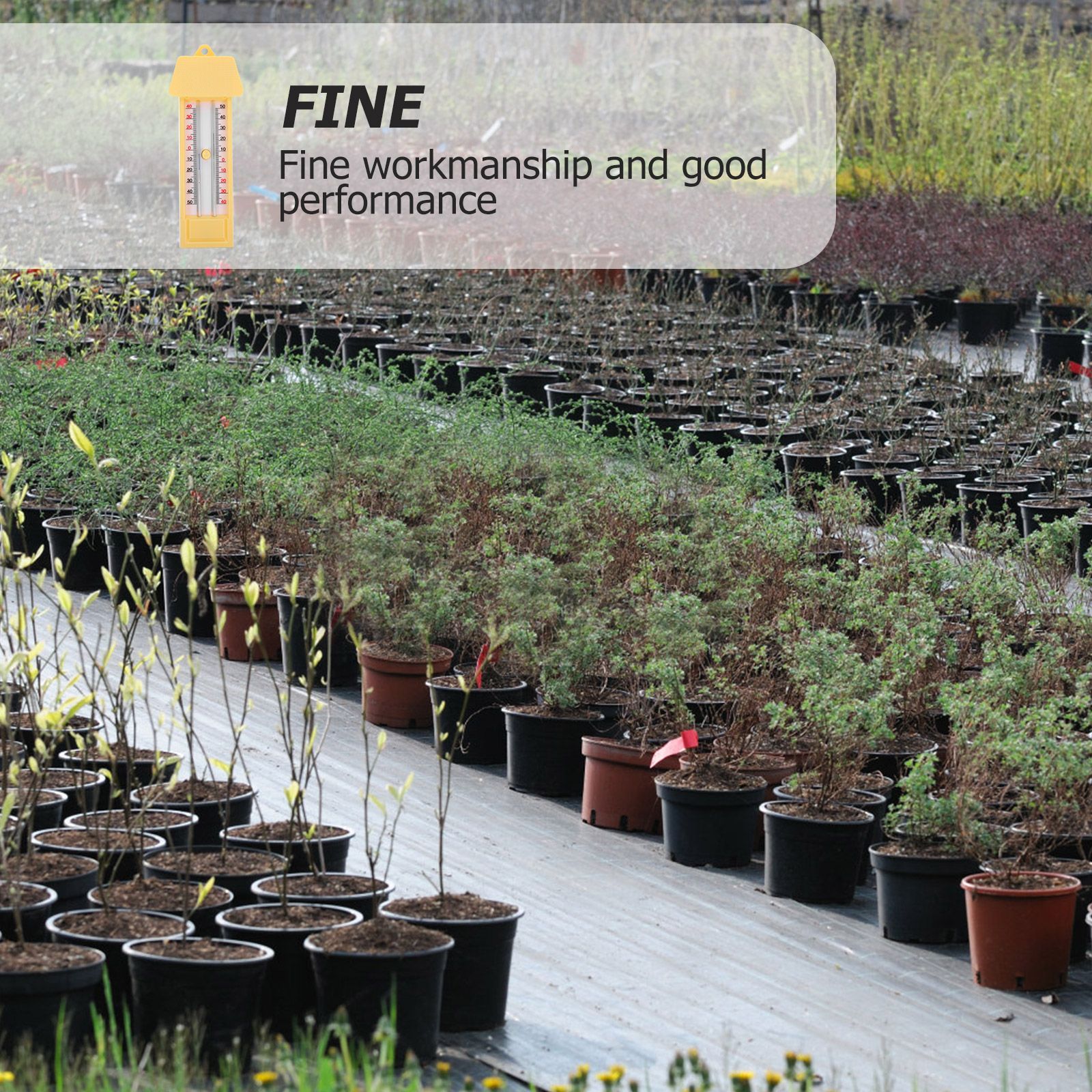 Thermometer Outdoor Indoor Max Min Celsius Fahrenheit Temperature Meter ABS Plastic Wall Hygrometer