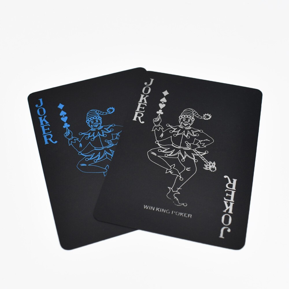 UBUY di Alta Qualità Impermeabile IN PVC Nero di Plastica Carte Da Gioco di Colore Nero Gioco di Poker