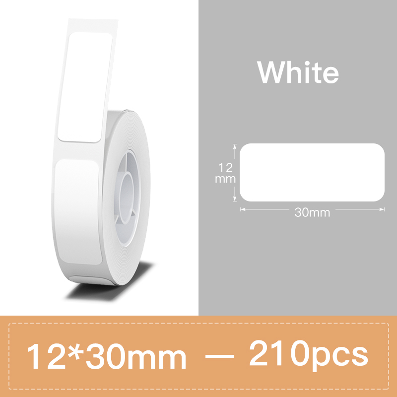 Niimbot Transparents Clear Pure White Thermal Label Sticker Paper Roll Self-Adhesive Barcode Price Name Printing for D11 D110: Black on White