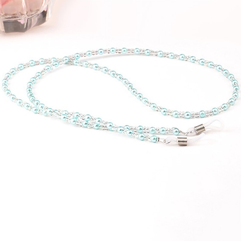 Chaîne perles colorées pour lunettes de soleil, collier pour femmes, cordon pour la lecture, cordelette de cou, cordelette pour accessoires lunettes: E-1-65CM