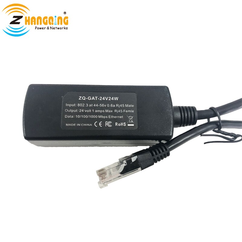 Convertidor POE de 48V a 24V, 24V, 24W, divisor POE para accesorios POE MikroTik pasivo de 24V