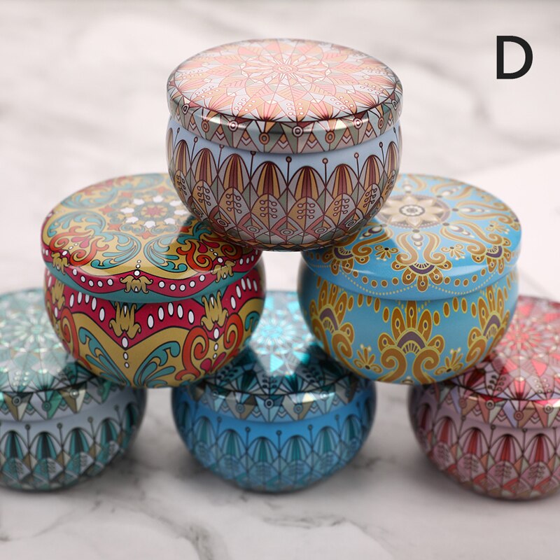 6 Pcs Candle Tin Jars DIY Candle Making kit Holder Storage Case for Dry Storage: D