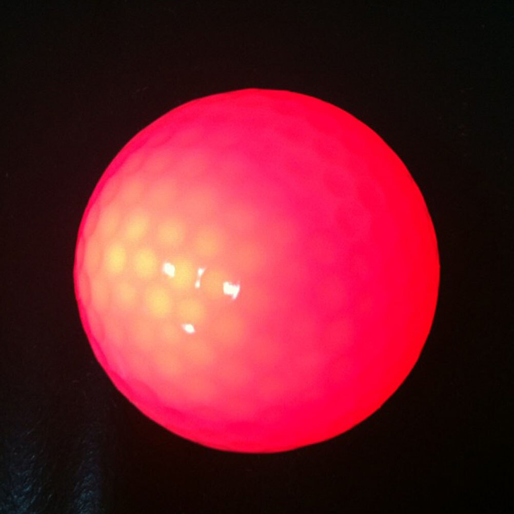 Glød i mørket nat golfbolde led lyser op golfbolde (rød)