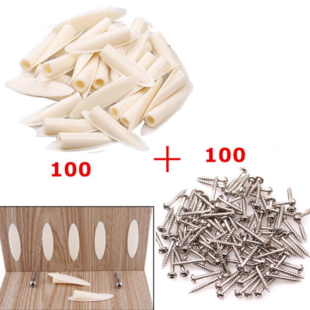 200pcs Pocket Hole Screws and Plugs for Drill Bits Woodworking Pocket Hole Jig Furniture Joining Accessories Hardwood Plug: Milk White