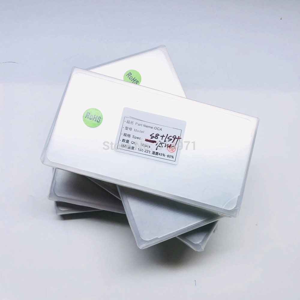 50pcs 125um OCA Optical Clear Adhesive For Samsung Galaxy S20 S10 S8 S9 Note 8 9 10 Plus OCA Glue LCD Touch Glass Film