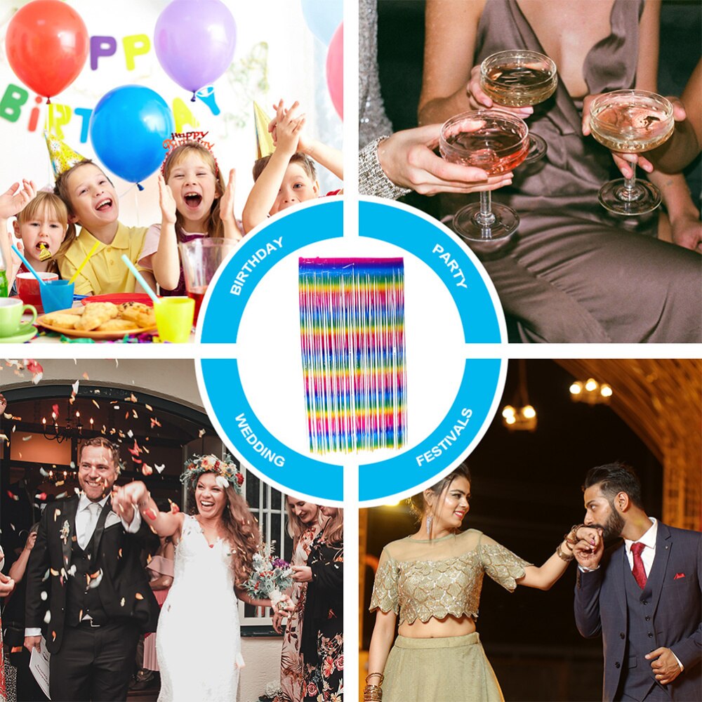 2pcs Birthday Party Layout Curtains Hotel Room Wedding Scene Decoration