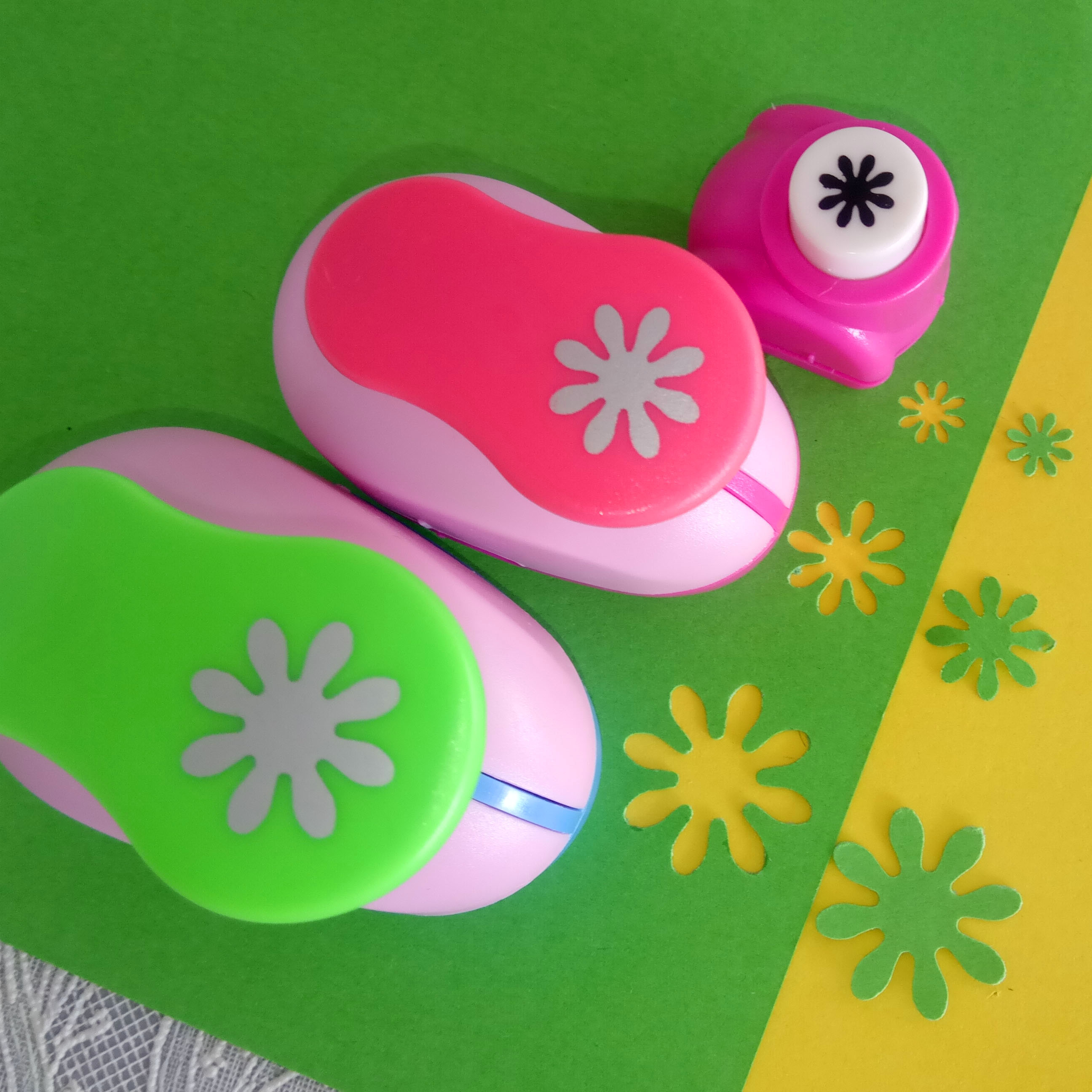 (3/8",5/8",1") Daisy Shaped craft punch Scrapbooking School DIY Flower Paper Cutter EVA foam Petal Hole Punches