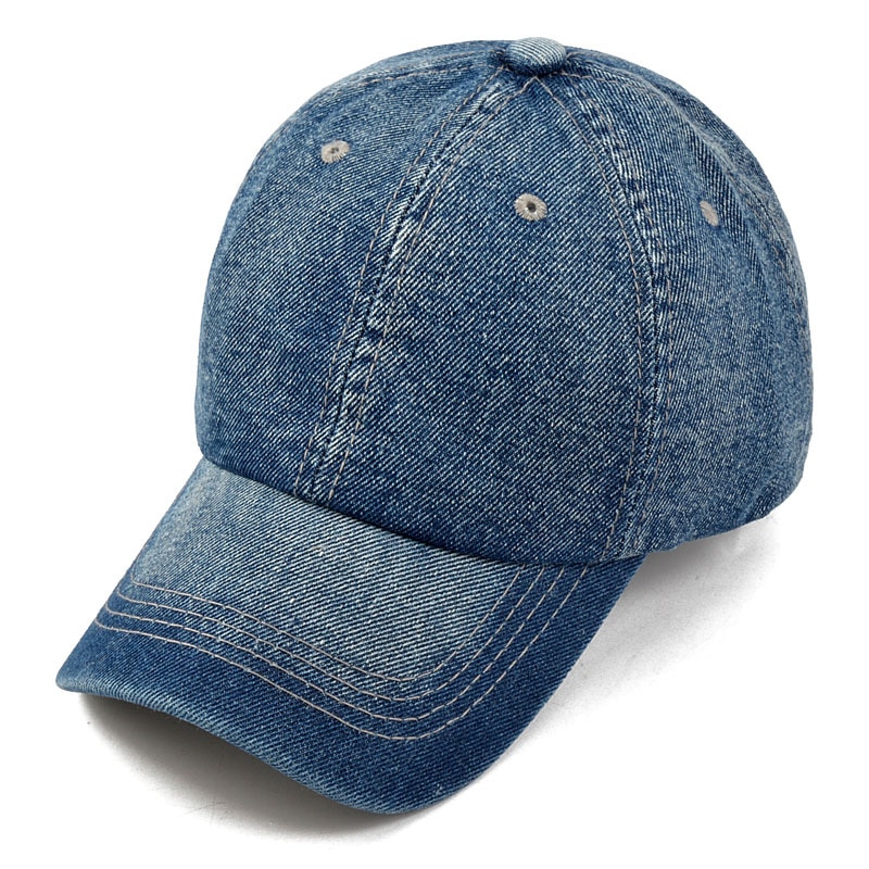 Unisex Solid Denim Baseball Cap Leeg Gewassen Jean Hoed Pet Verstelbare Snapback Hoeden Caps Voor Mannen En Vrouwen