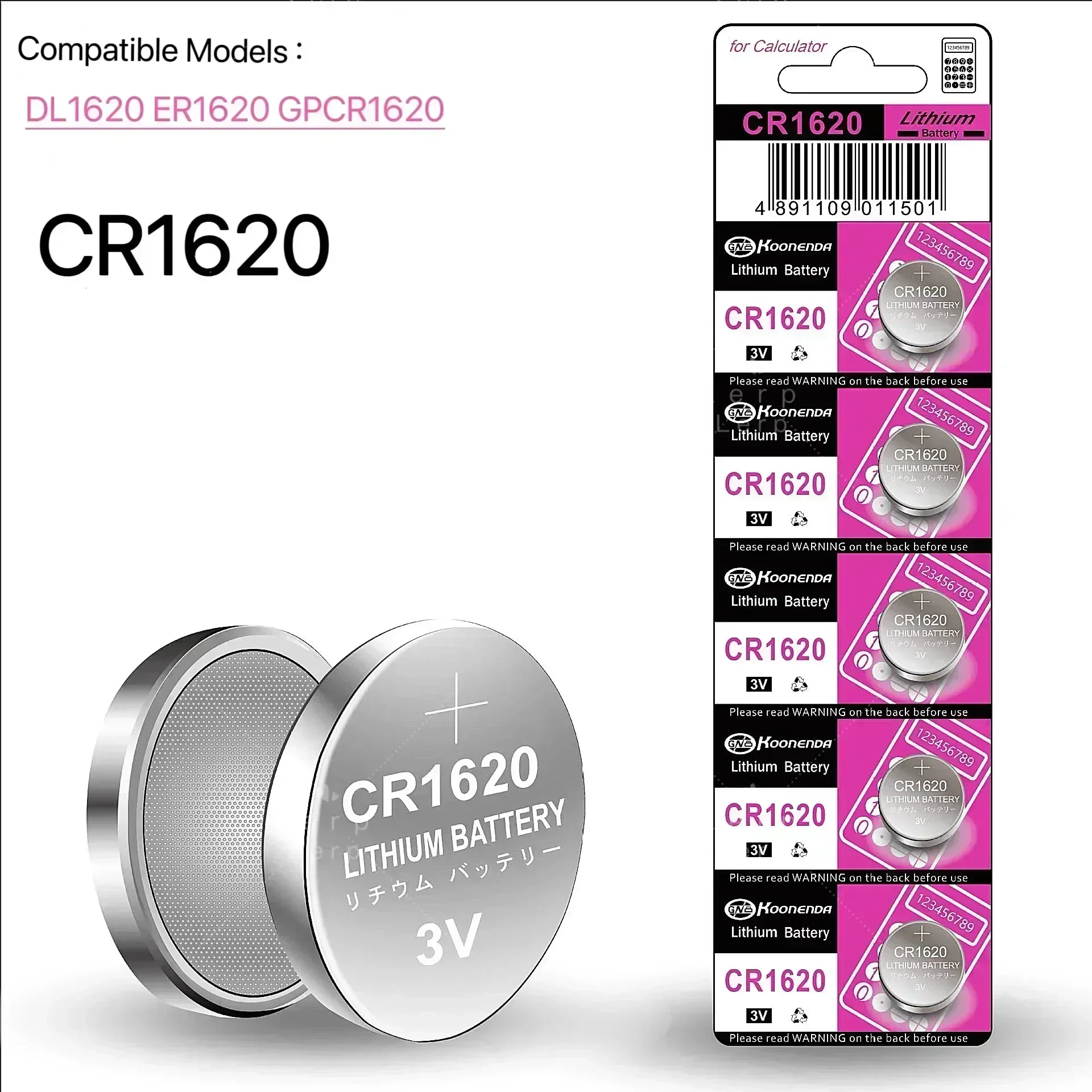 Bateria CR1620 original, botão de limite de 3V, controle remoto