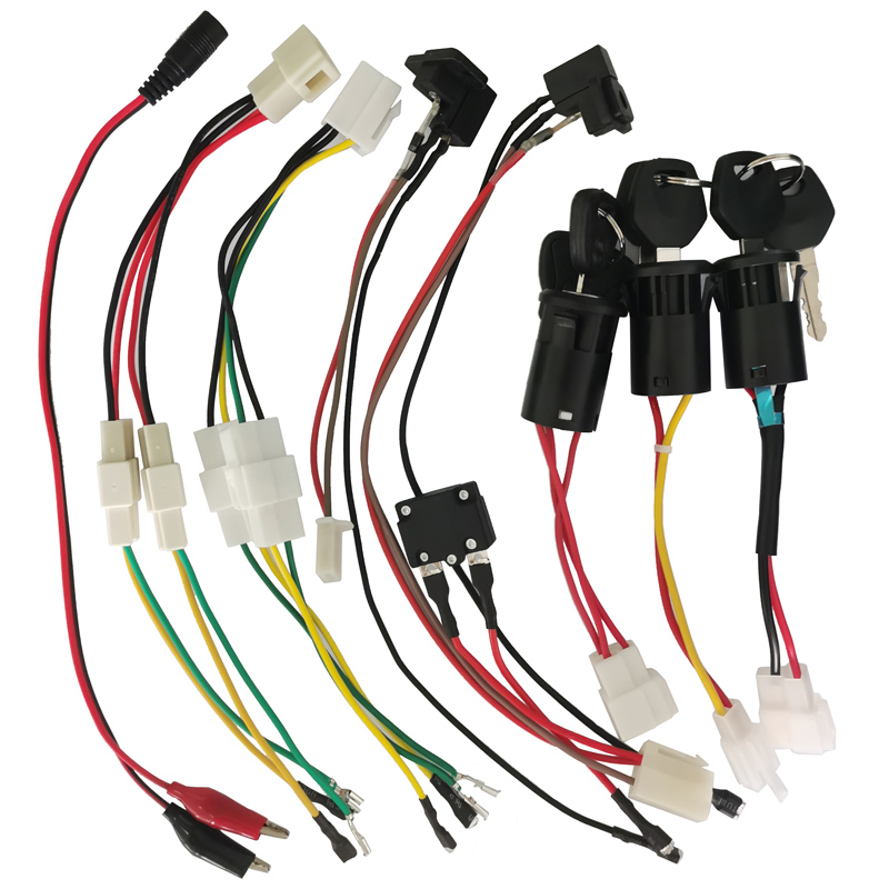 Elektrische Auto Oplaadinterface Voor Kinderen, Motordraad Voor Speelgoedauto Met Dubbele Aandrijving, Batterijlaadclip Met Sleutelcontactschakelaar
