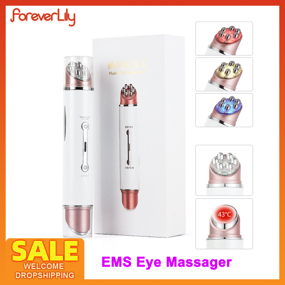 Mini ems Auge Massagegerät Elektrische 43 ℃ Vibration Auge Gesicht Massage Anti Falten Entfernung Photon Therapie Gesichts Hautstraffung Gerät