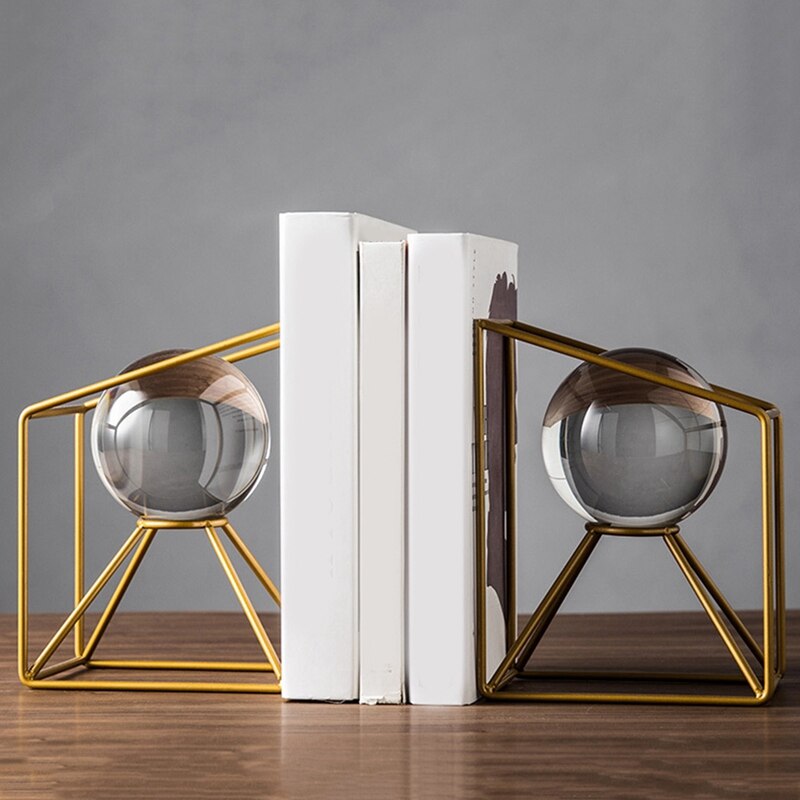 Eenvoudige Crystal Ball Boek Door Boek Stand, Transparant Glas Art Decoratie, Kantoor Decoratie Boekensteun