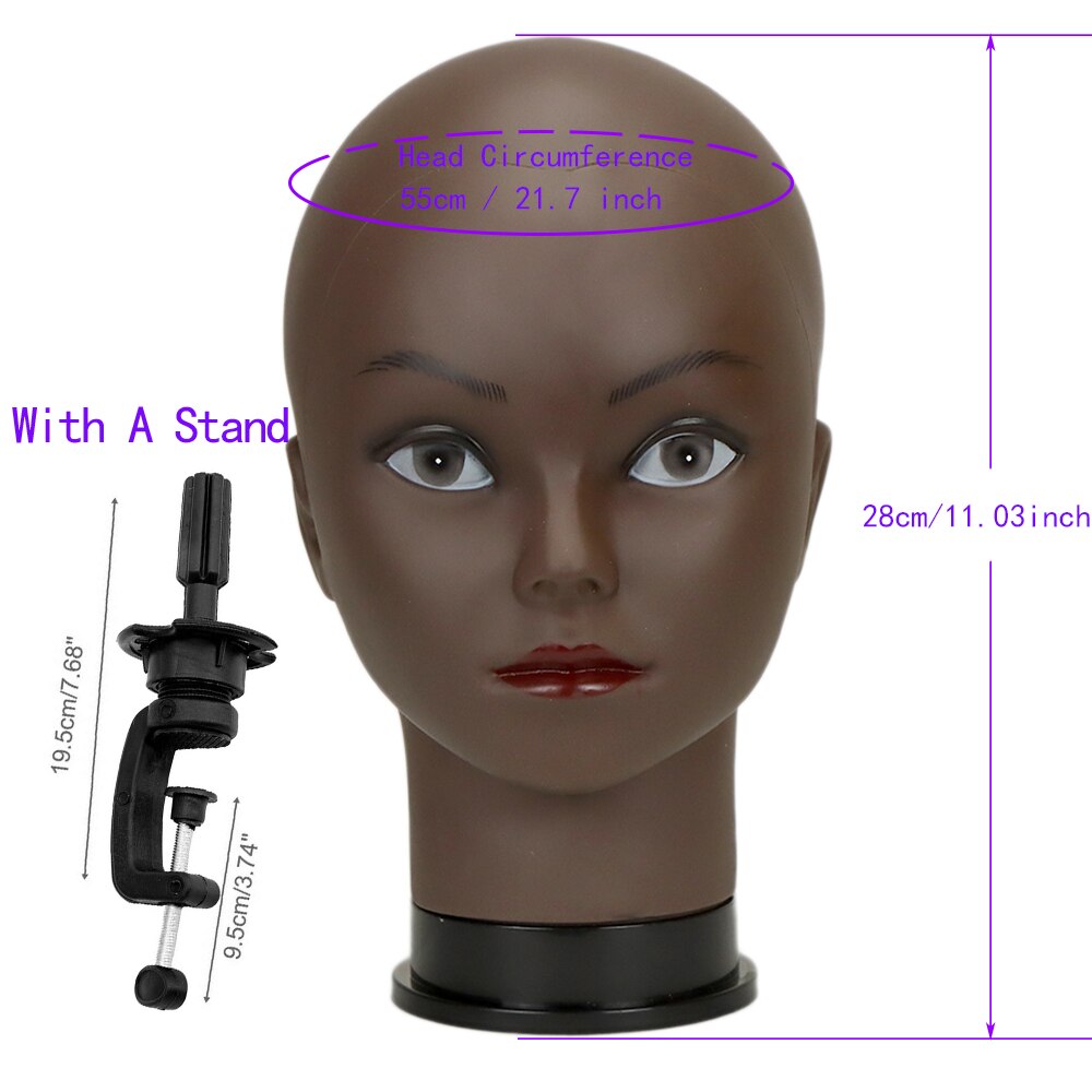 Bald Mannequin Head Stand Soft PC Really 3D eyes manikin head Wig holder for Wigs Display Hat Display Glasses Display: G1