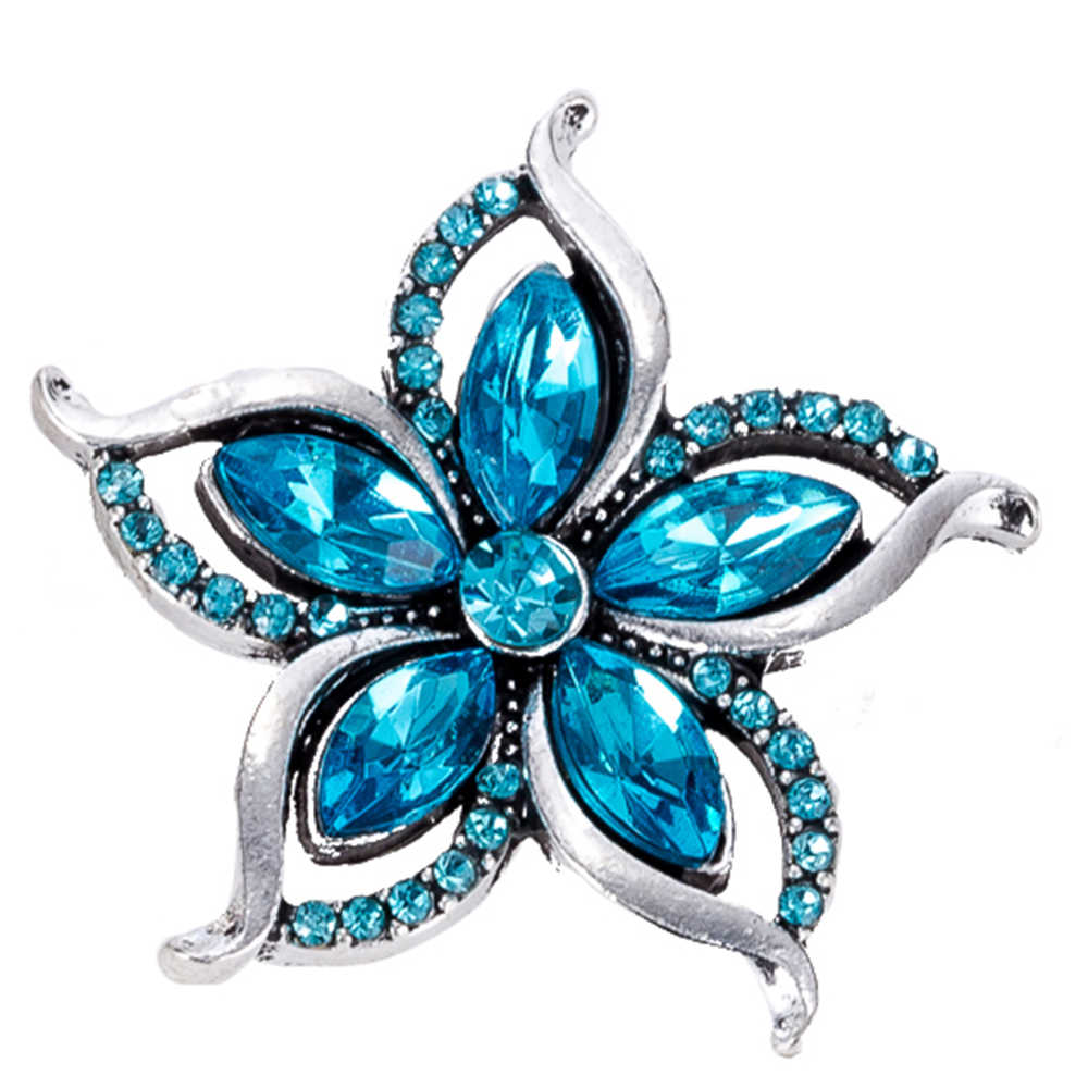 Snap taste 18mm metall druckknöpfen für snaps armbänder fit ginger snaps schmuck kristall blume snap TZ9025