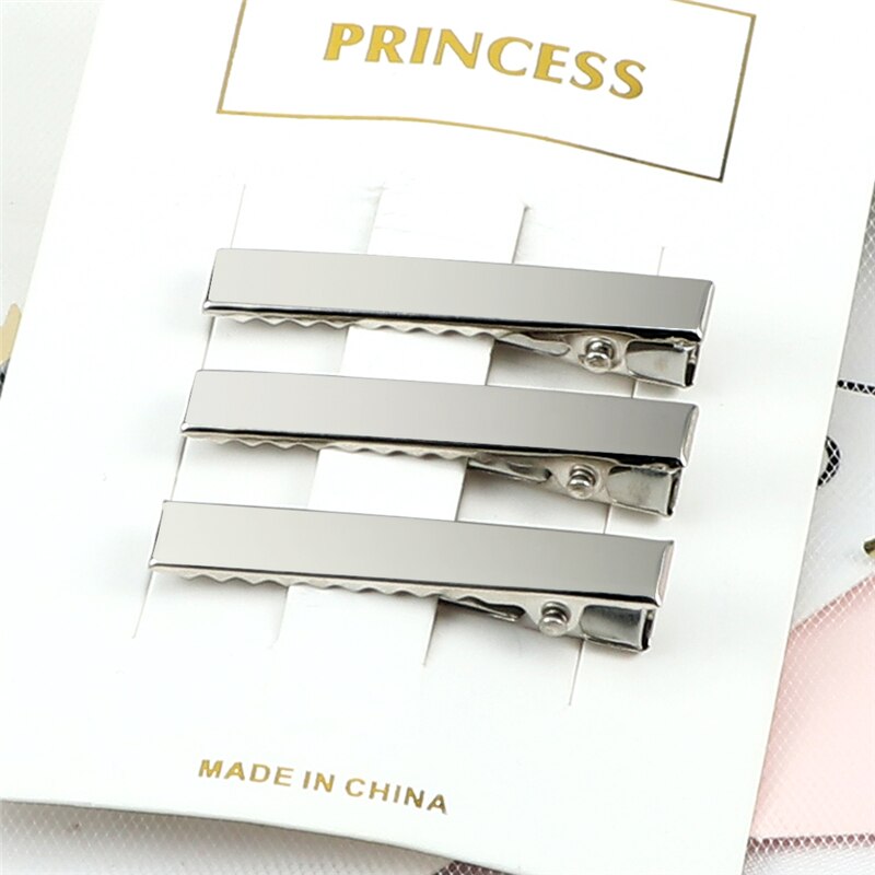 50 unids/lote de pinzas para el cabello de Color dorado y plateado, pasadores metálicos de , horquillas DIY, accesorios para el cabello para mujeres y niñas, herramientas para el cabello: Oro