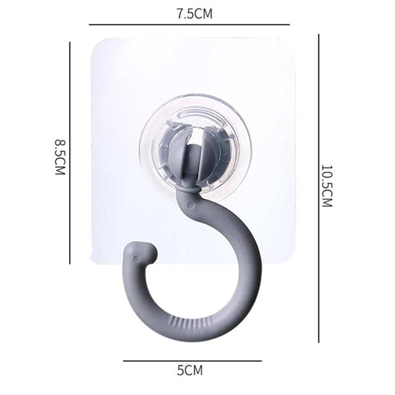 2 pezzi appendini trasparenti ganci da parete autoadesivi portaoggetti in bagno cucina bastone su ganci porta per chiavi asciugamani