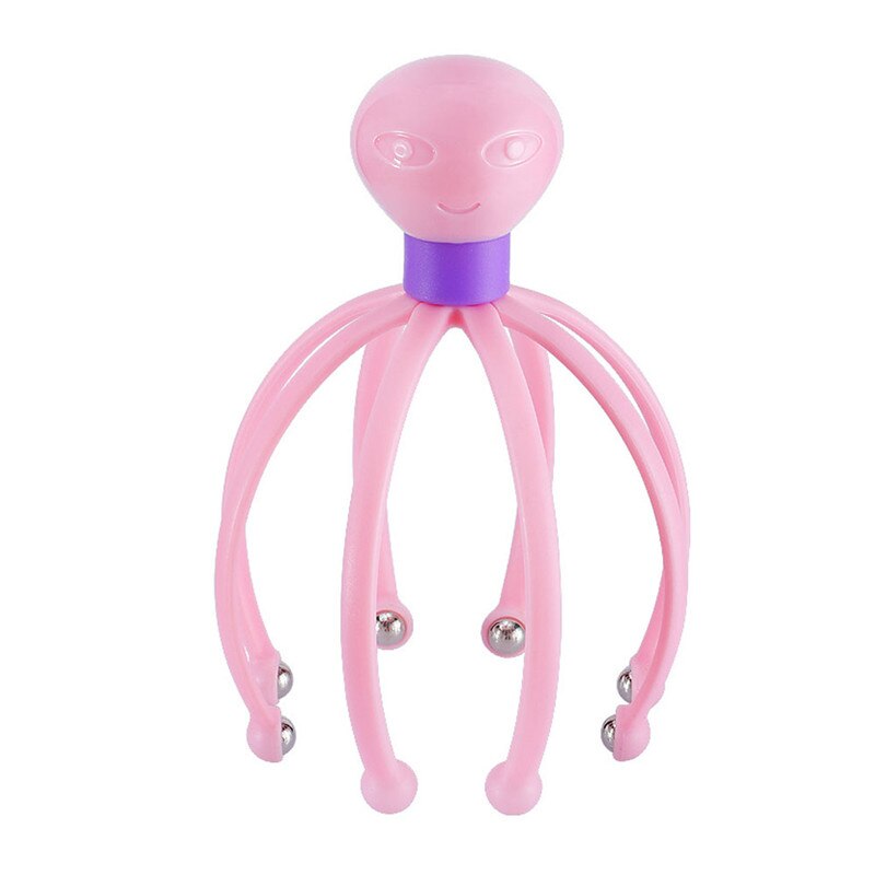 Masseur de tête de poulpe, Relaxation du cuir chevelu, soulagement du corps, élimination de la Tension musculaire, fatigue, Instrument de massage de tête en métal: 01