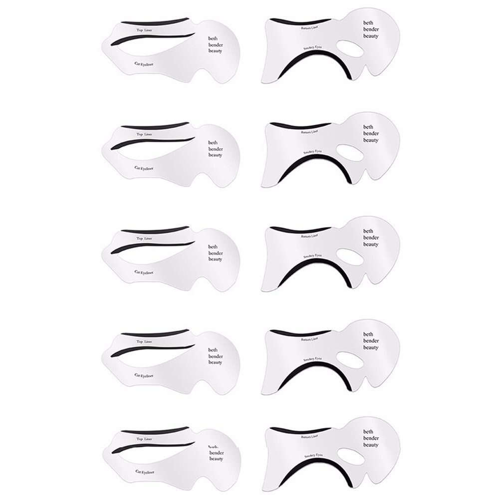 10Pcs Pro Eyeliner Stencils Gevleugelde Eyeliner Stencil Modellen