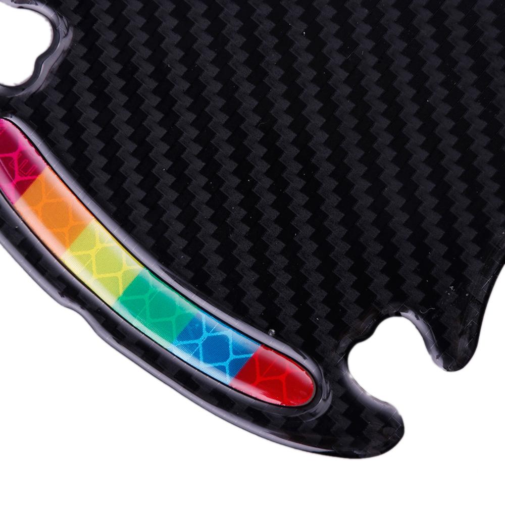 4 Pcs Rainbow Color Car Reflective Sticker Warning Strip Tape Traceless Protective Car Sticker Warn on Car Body Trunk Exterior