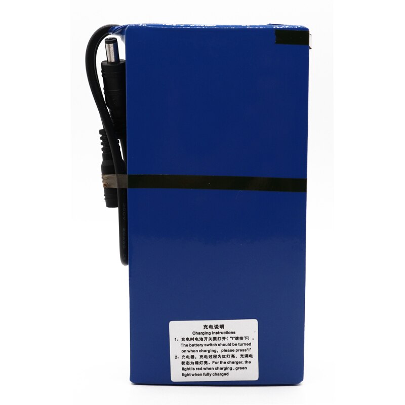 Super Rechargeable Portable Lithium-ion Battery DC 12V 20000mAh With EU Plug 12.6v 20Ah battery pack+charger