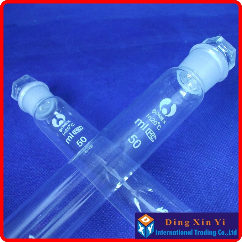 (6pieces/lot)50ml Glass colorimetric tube,color comparison tube,colorimetric cylinder, colorimeter tube