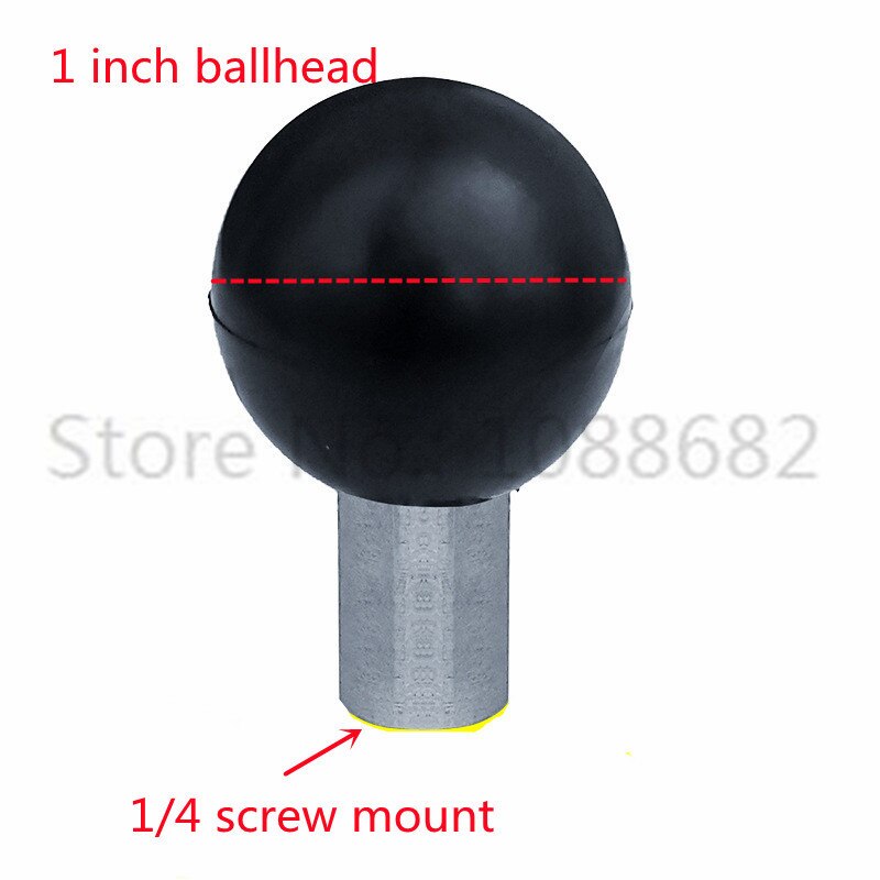 Jadkinsta Motorcycle Handlebar Brake Clutch Control Base Combo U Bolt Mount with 1 inch Rubber Ball Mount for Gopro Cam: With 1-4 socket