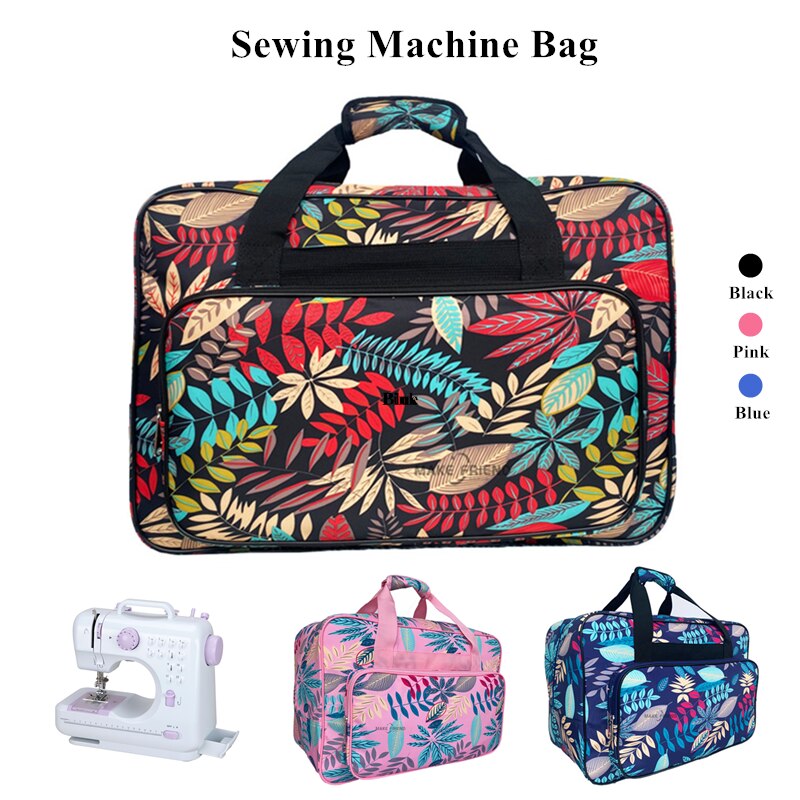 Large Capacity Sewing Machine Storage Bag Leaf Multifunctional Portable Travel Home Organizer Bag For Sewing Tools Accessories