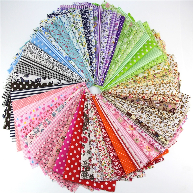 15/50/100Pcs Katoen Stof Gedrukt Doek Naaien Quilten Stoffen Voor Patchwork Handwerken Diy Handgemaakte Accessoires