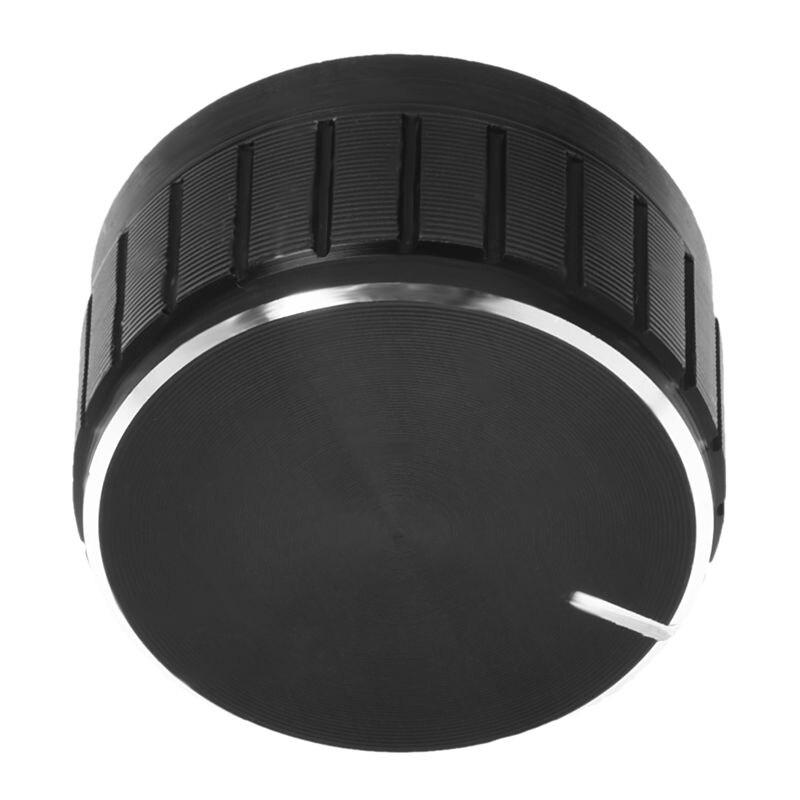 Svart aluminiumslegering volumkontroll forsterker knott hjul 3 x 1.7cm ( d * h) bass tone knott potensjonsmåler knotter lokk