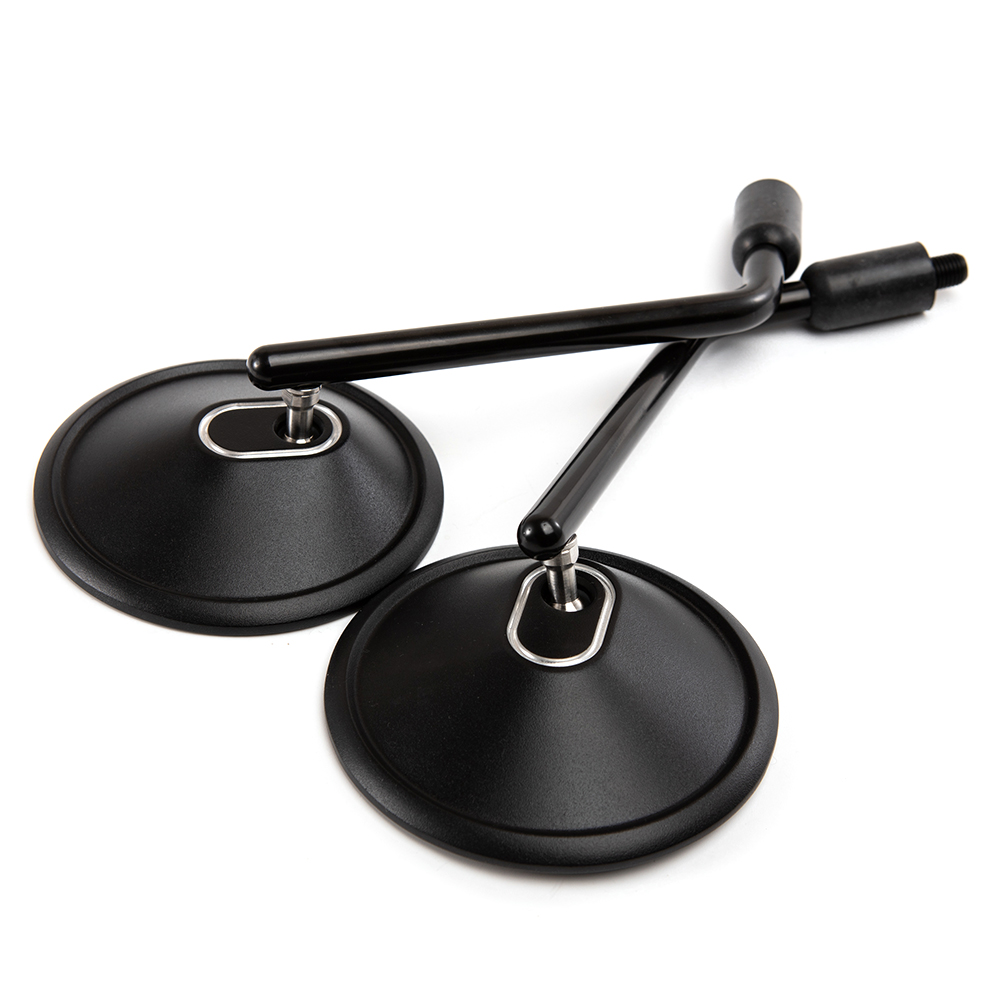 1 Pair Black Motorcycle Rear View Mirror Universal Scooter Mirrors 10mm for Honda CB 350 450 550 600 650 750