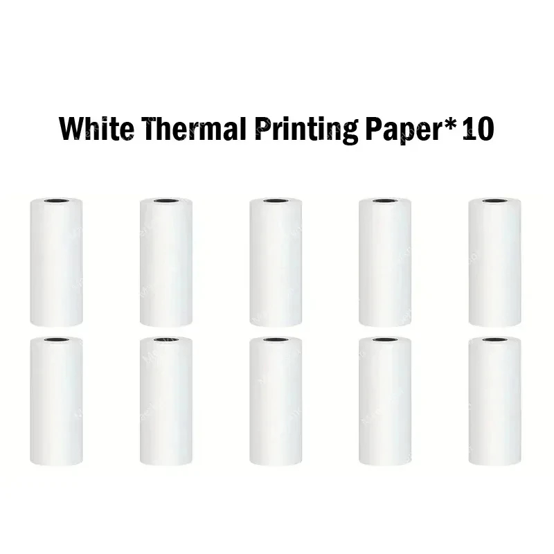 10 Rolls Mini Printer Label Sticker 57x25MM Self-adhesive Paper Thermal Label Printer Paper Kids Camera Instant Printing Papers: Orange