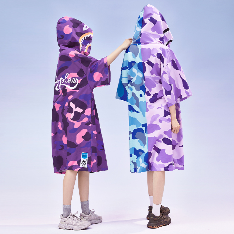 Aquaplay Surfen Poncho Strand schnell trocknende Decke Badet uch Hoodie Neopren anzug Umhang Schwimmen Surfen Modestil