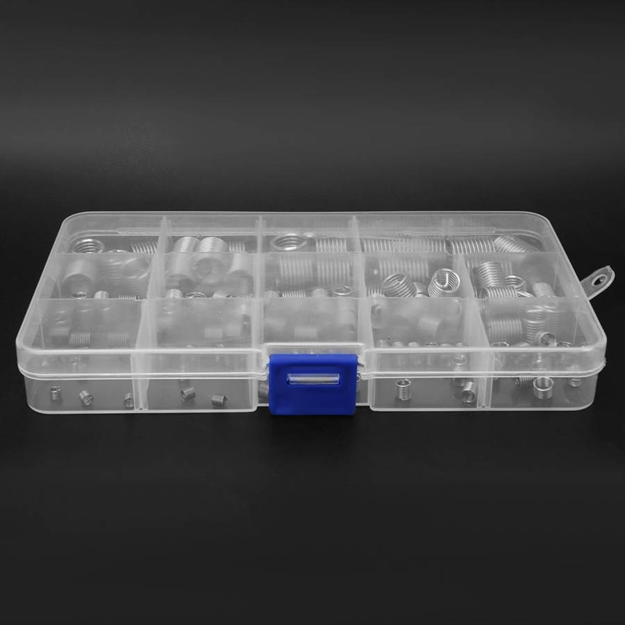 120Pcs Wire Threaded Insert Stainless Steel Thread Repairing Tool M3-M12 Thread Repair Wire Sleeve