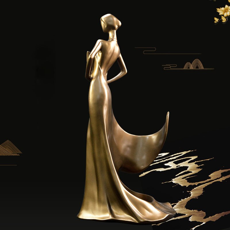 Lady Character Wine Rack Wine Holder Abstract Beauty Sculpture Home Decoration Ornament Study Room Display Furnishing