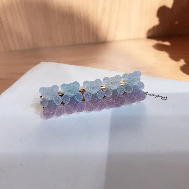Zachte Snoepjes Beren Haar Clips Haarspeldjes Gekleurde Beer Haarspeld Vrouwen Meisjes Haarspelden Pins Hair Band Acccessories Haarspelden: 4