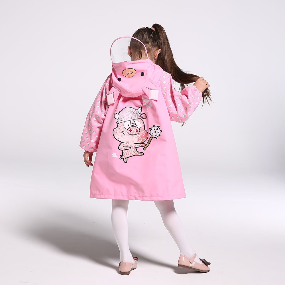 Cartoon Kinderen Regenjas Geel Regen Poncho Ondoordringbare Kid Regen Jas Przeciwdeszczowe Dla Dzieci Jongens Meisjes Regenkleding Y5Y