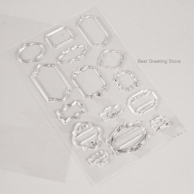 Clear Blank Label Frame Stamps For Scrapbooking and Card Making,Title Frame planner Journal Stamps