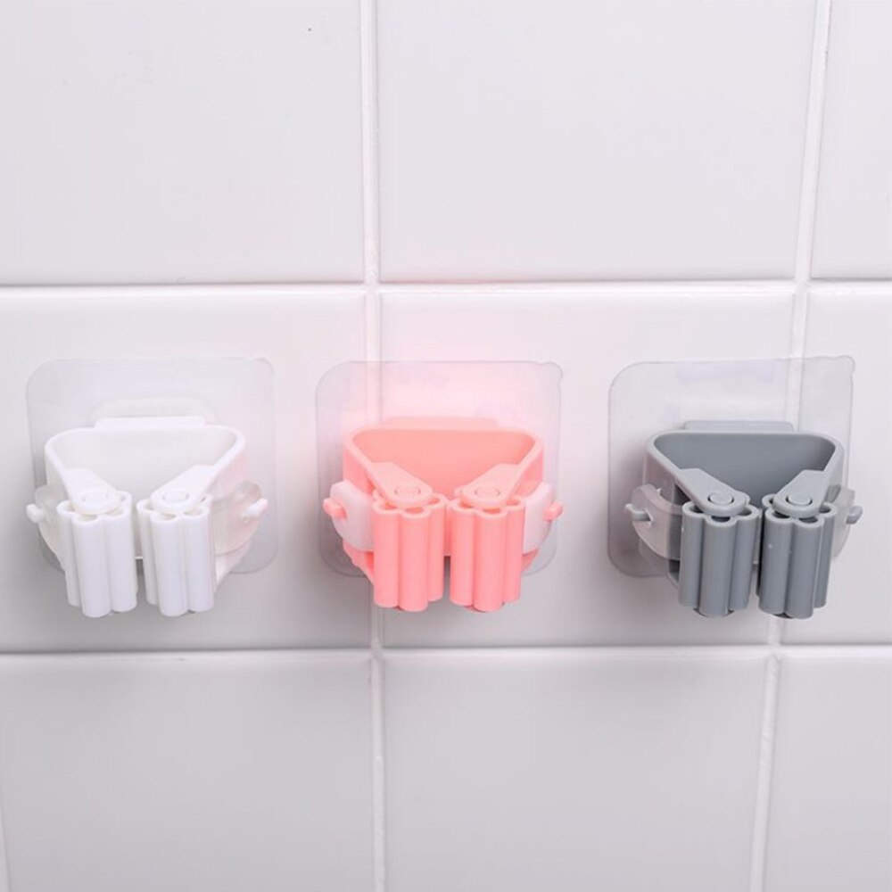Badkamer Wall Mounted Non Punch Mop Clip Plastic Moderne Eenvoudige Sterke Kleverigheid Dikke Materialen Duurzaam Een Verscheidenheid Van Kleuren