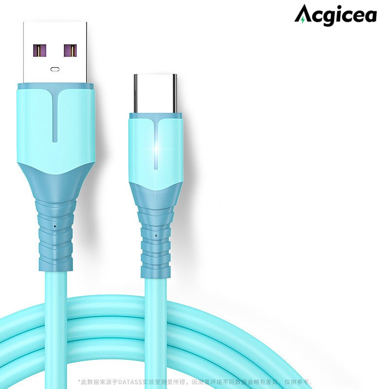 Câble USB type-c LED pour recharge rapide, cordon de chargeur usb-c pour téléphone Samsung, Xiaomi MI, Huawei, OPPO, 0.25M/1M/1.5M/2M