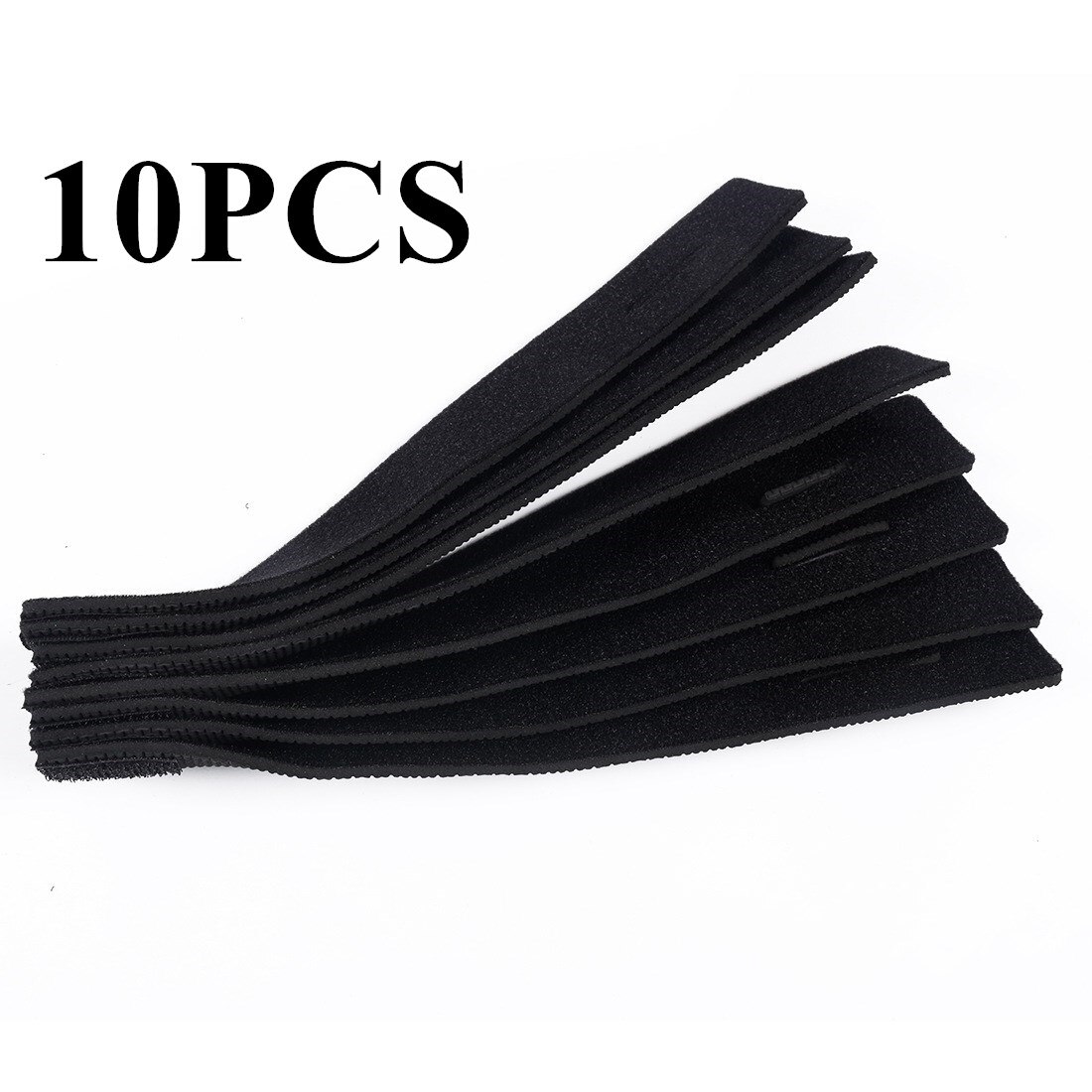 Correa de sujeción para caña de pescar, banda elástica para sujetar, accesorios de herramientas de pesca al aire libre, 1/3/10 piezas: 10pcs  black