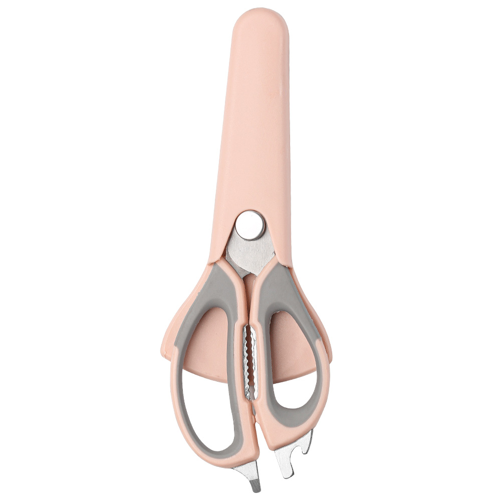 TURWHO Kitchen Shears Heavy Duty Kitchen Scissors with Holder for Meat/Vegetables/BBQ/Herbs Kitchen Accessories Cooking Tools: Pink