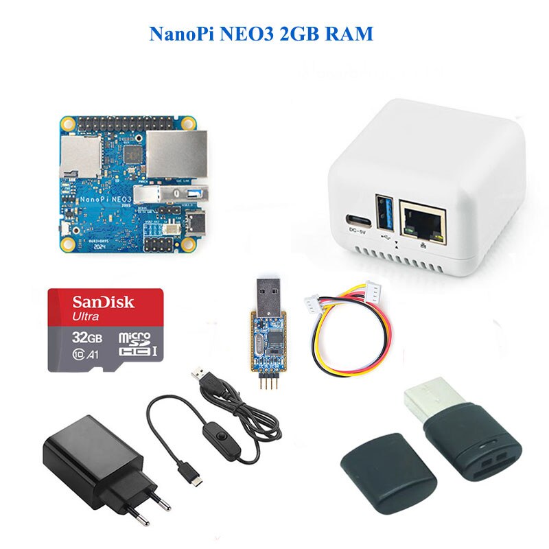 NanoPi NEO3, RK3328 Gigabit Ethernet Hafen 1GB 2GB speicher OpenWrt/LEDE: Braun