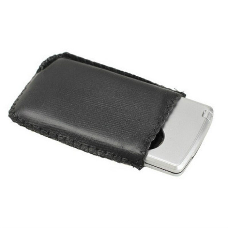 Loupe de carte de crédit avec étui en cuir léger, Loupe Ultra-mince Portable carré avec